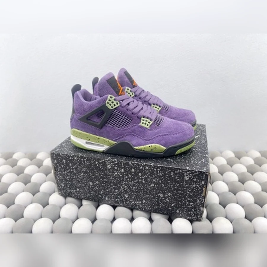 Jordan 4 Purple Green Black — Gallery