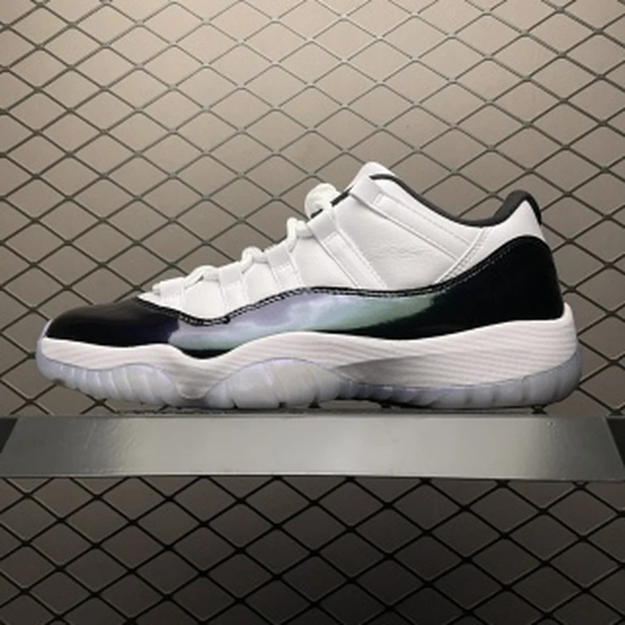 Jordan 11 White Iridescent Green