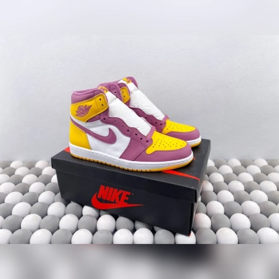Jordan 1 High Purple Yellow White