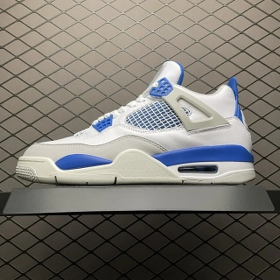 Jordan 4 White Military Blue Grey
