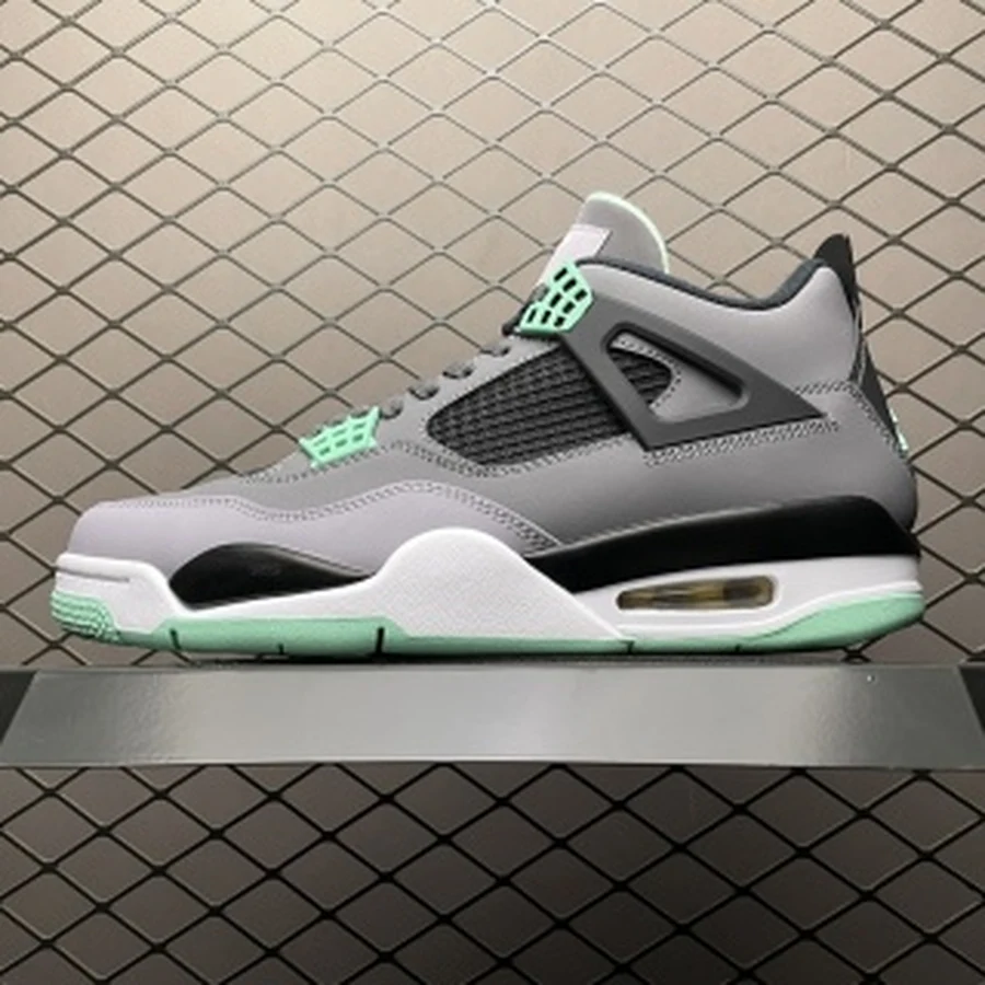 Jordan 4 Grey Black Mint Green