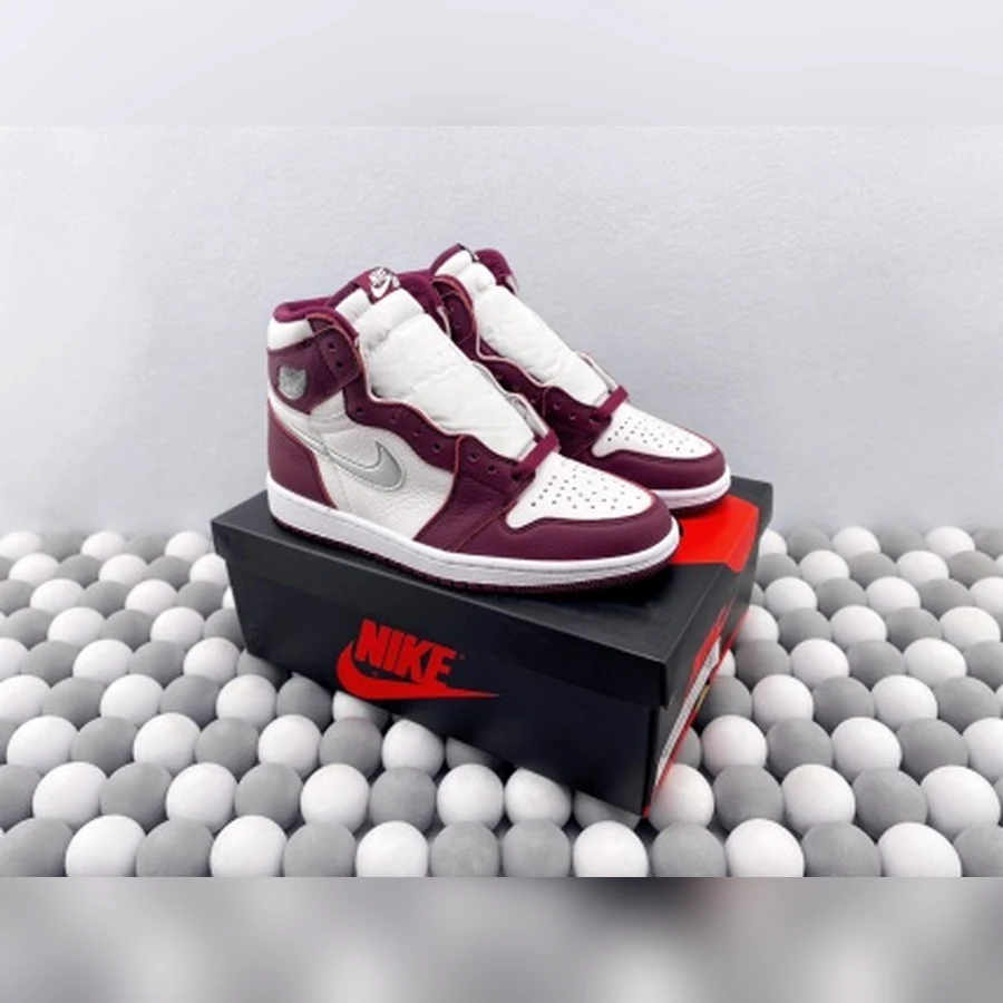 Jordan 1 High Bordeaux White Silver