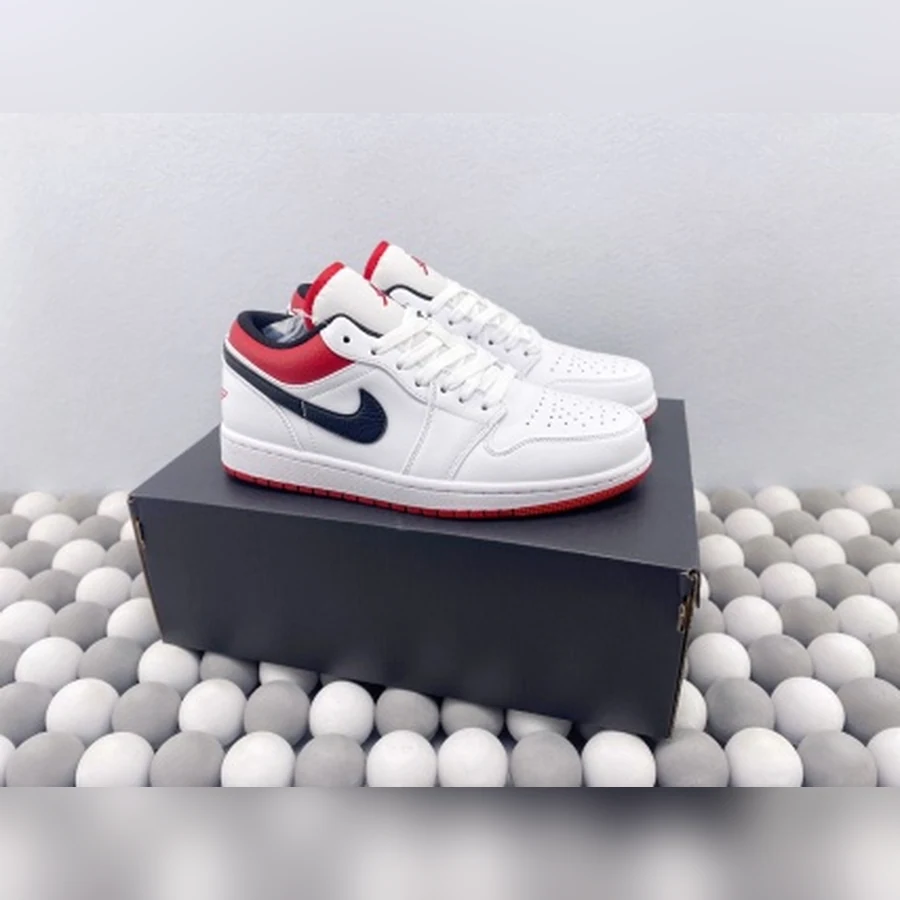 Jordan 1 Low White Black Red White Gym Red — Gallery