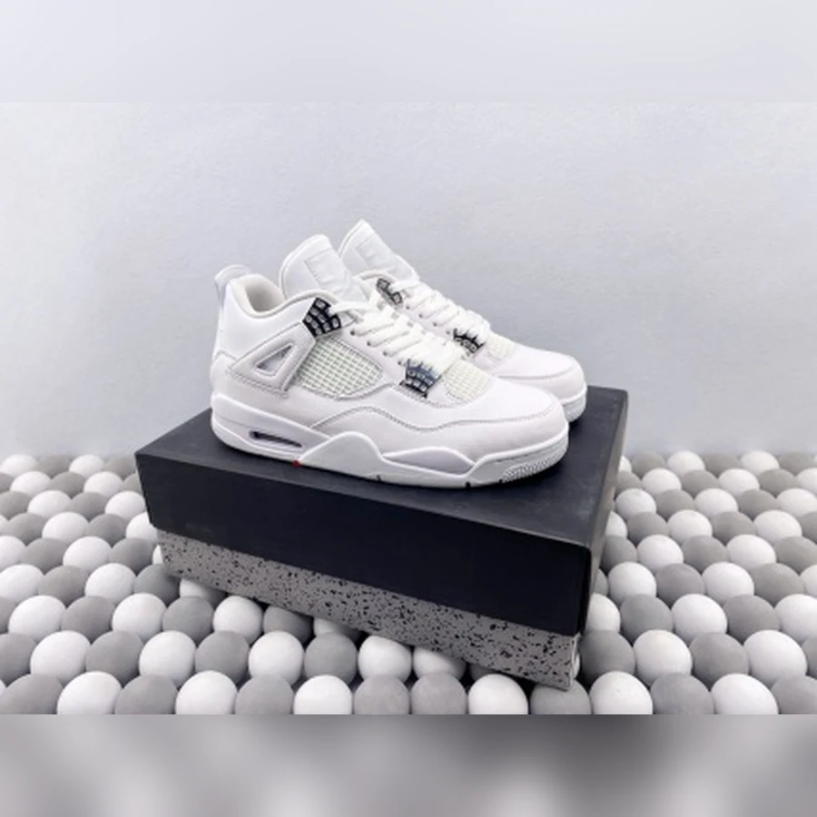 Jordan 4 White Metallic Silver — Gallery