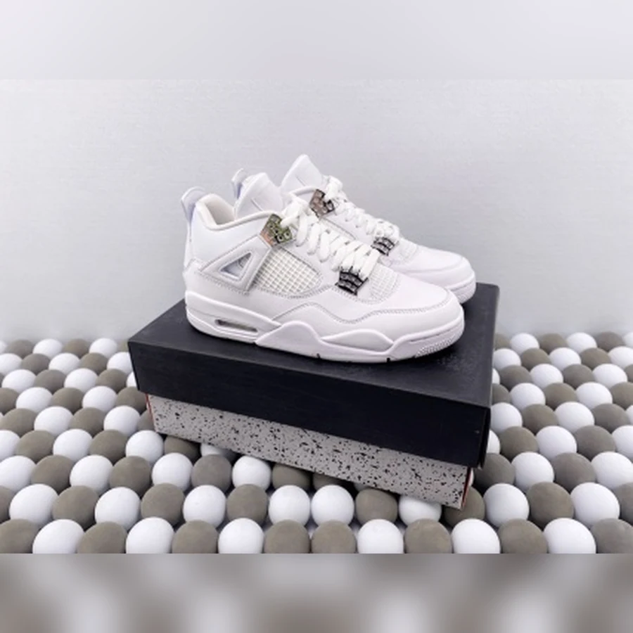 Jordan 4 White Metallic Silver — Gallery