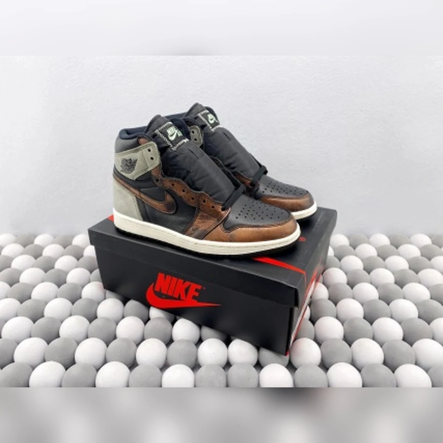 Jordan 1 High Bronze Black Light Army