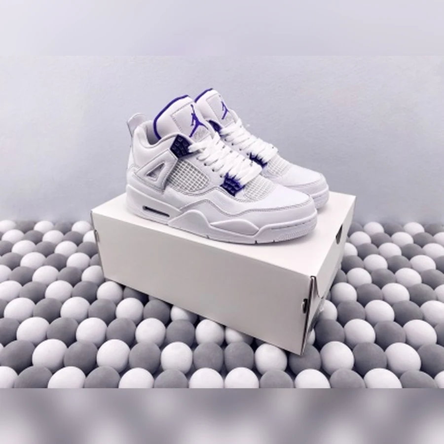 Jordan 4 White Metallic Purple — Gallery
