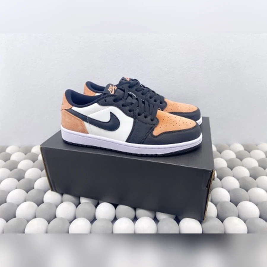 Jordan 1 Low Black White Tan