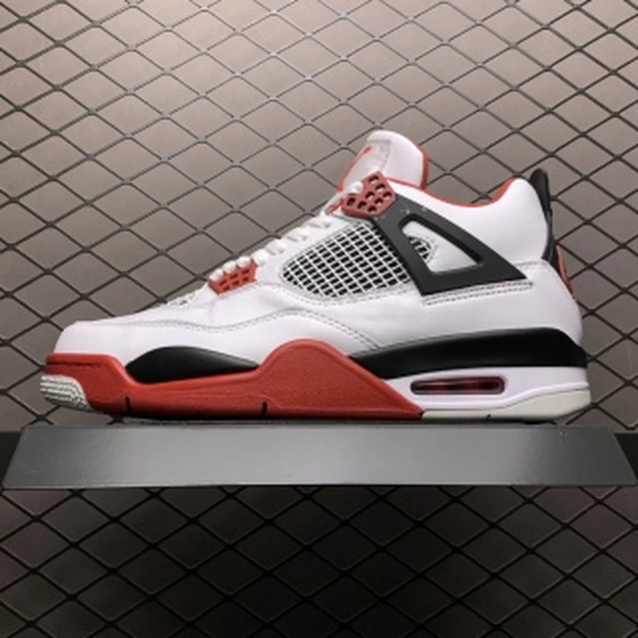 Jordan 4 White Fire Red Black
