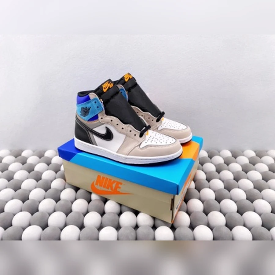 Jordan 1 High White Grey Blue Orange