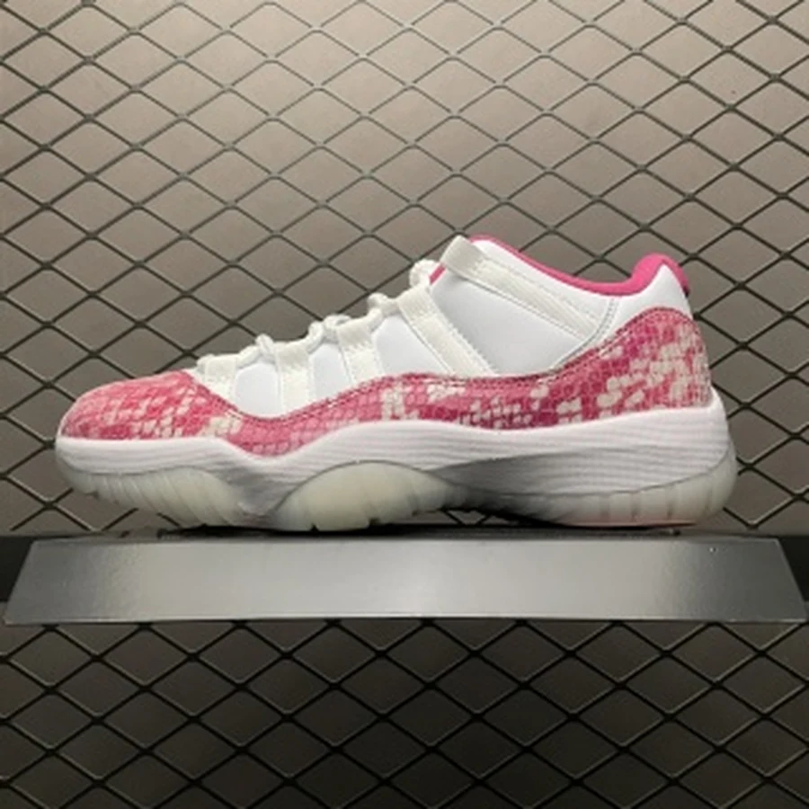 Jordan 11 Low White Pink Snakeskin