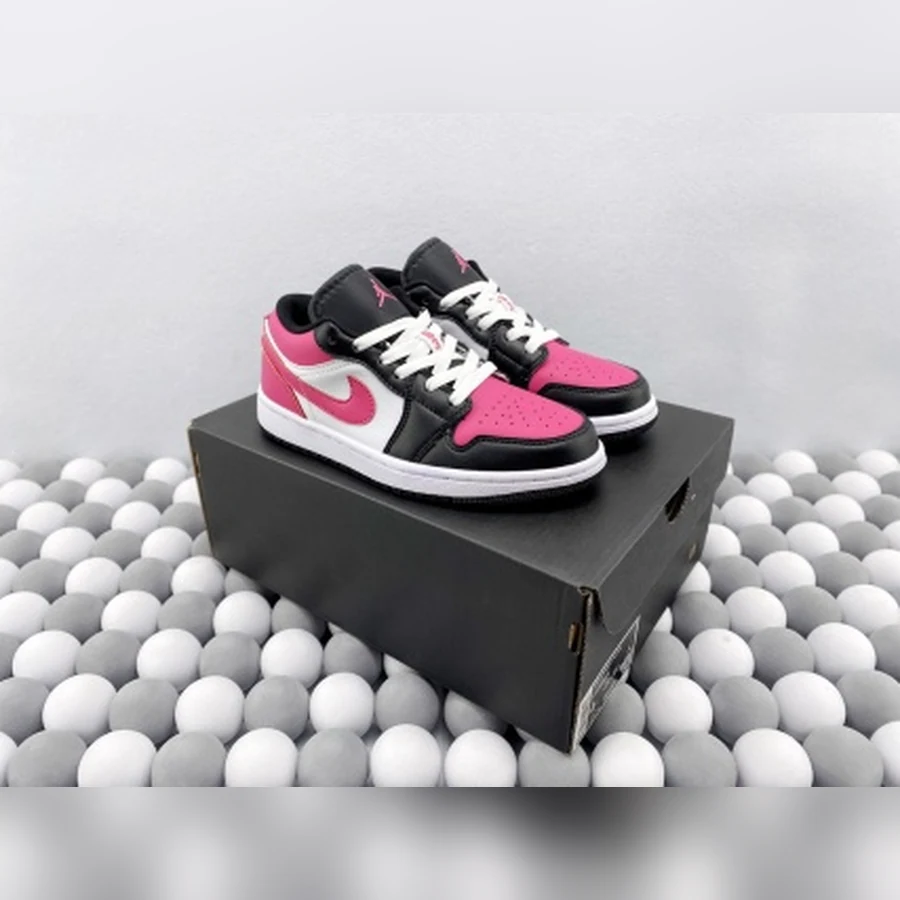 Jordan 1 Low Pink Black White