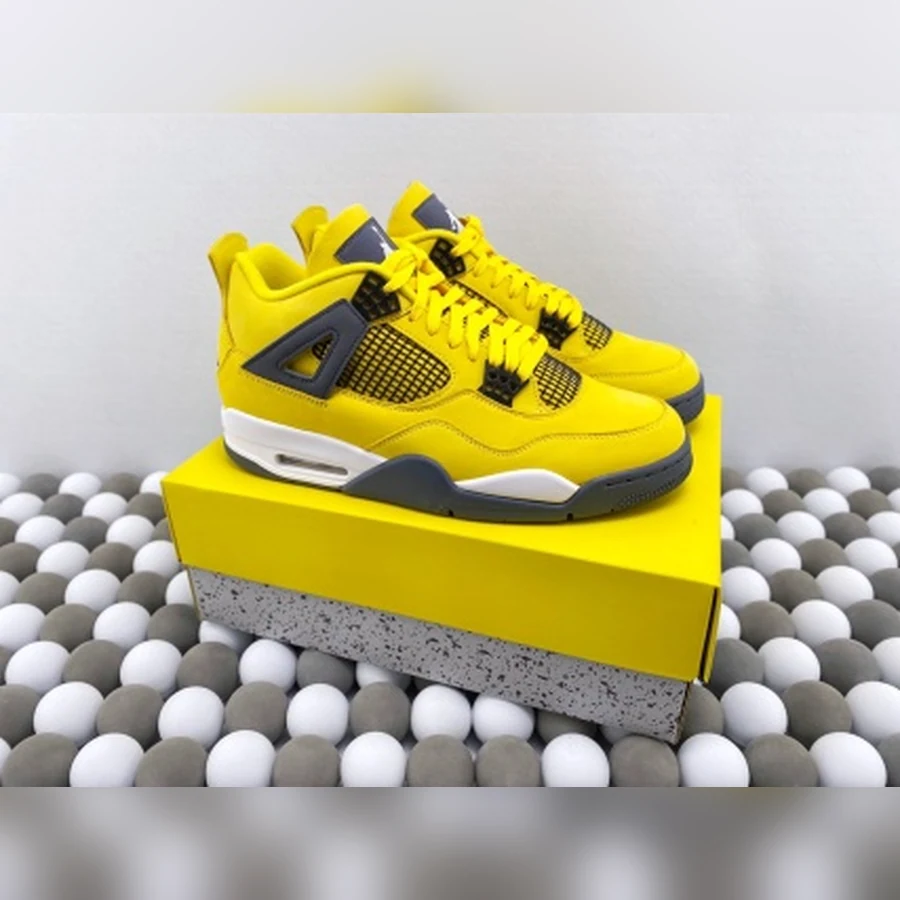 Jordan 4 Yellow Grey White — Gallery