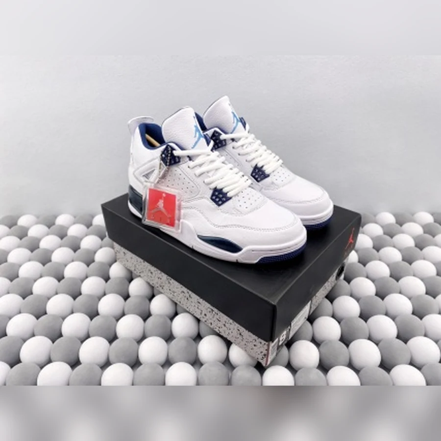 Jordan 4 White Midnight Navy — Gallery