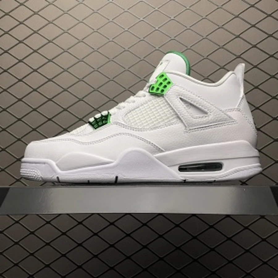 Jordan 4 White Metallic Green