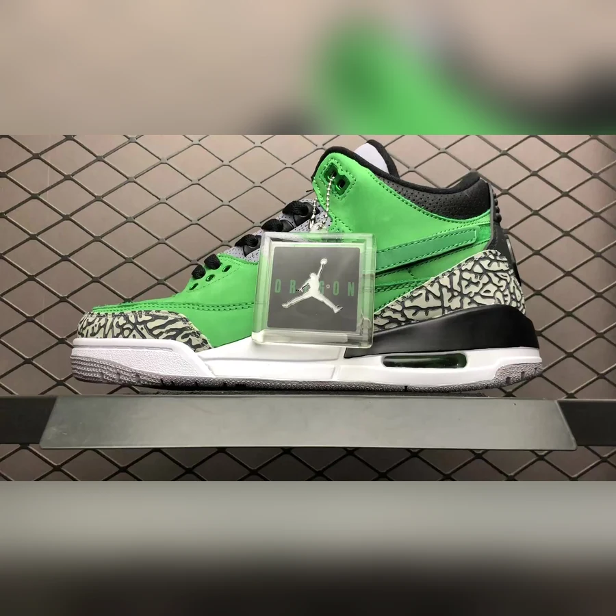 Jordan 3 Green Black Cement