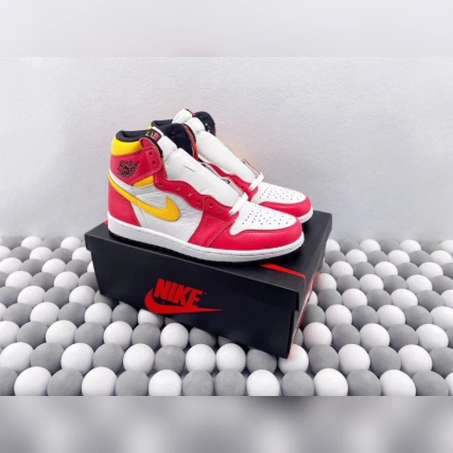 Jordan 1 High Fusion Red Yellow White