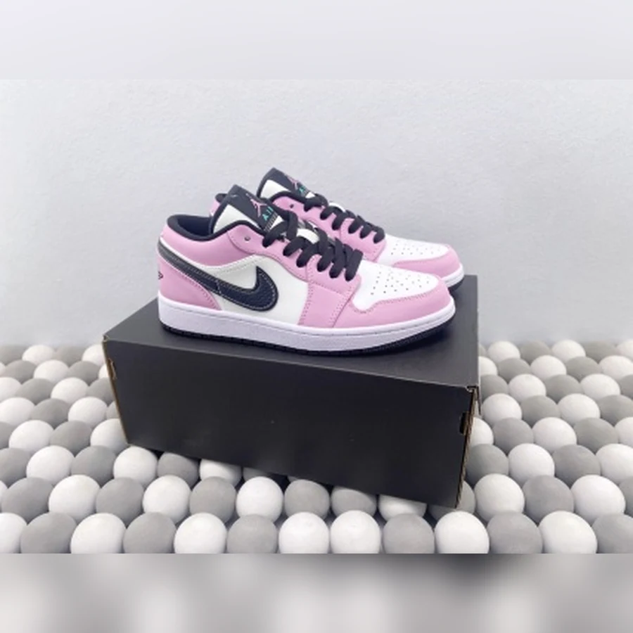 Jordan 1 Low Pink White Black Light Pink