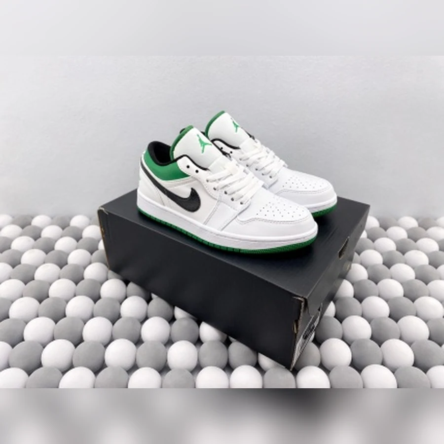 Jordan 1 Low White Green Black