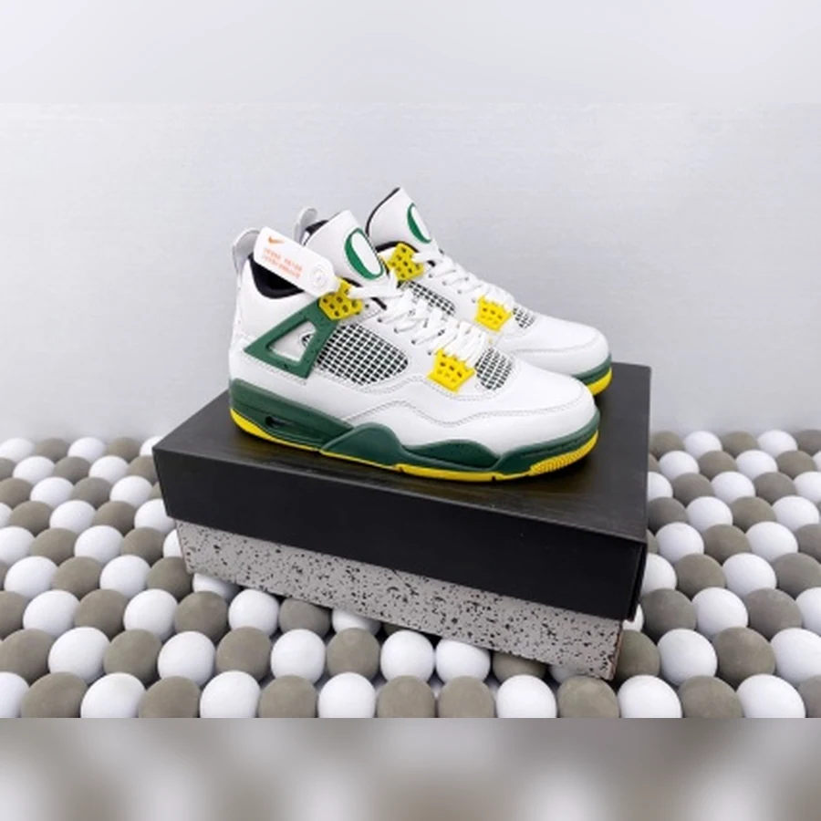 Jordan 4 White Green Yellow
