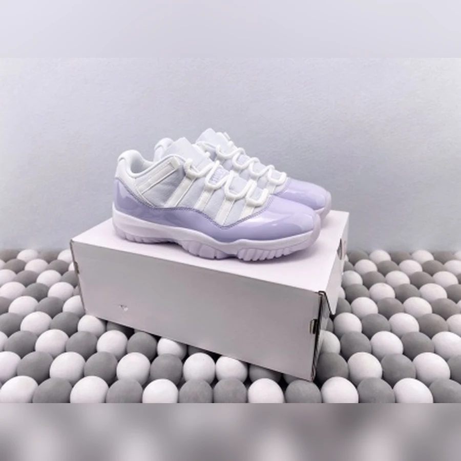 Jordan 11 Low White Pure Violet — Gallery