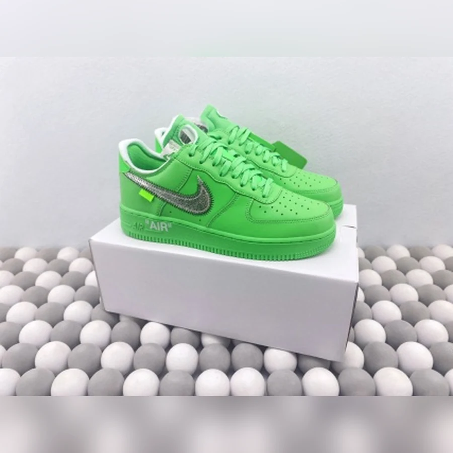 Nike Air Force 1 Green Silver
