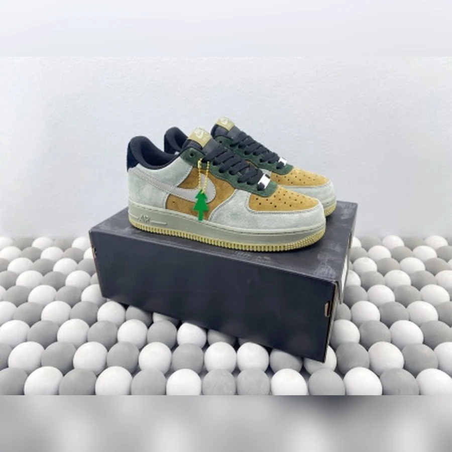 Nike Air Force 1 Grey Tan Green
