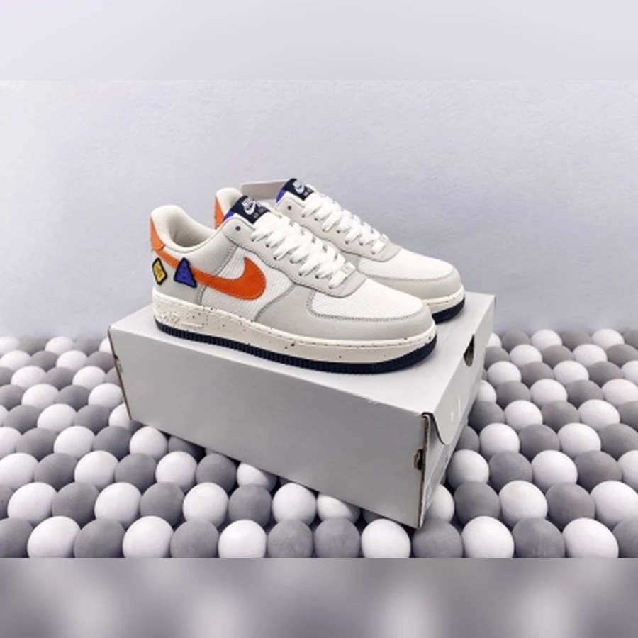 Nike Air Force 1 Grey White Orange