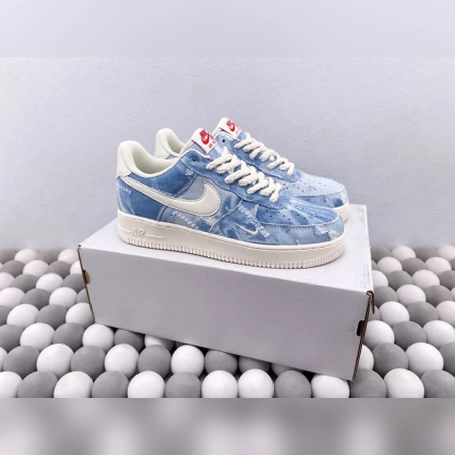 Nike Air Force 1 Washed Denim Blue White