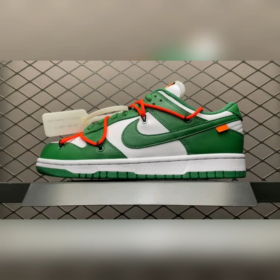 Nike Dunk Low Pine Green White Orange
