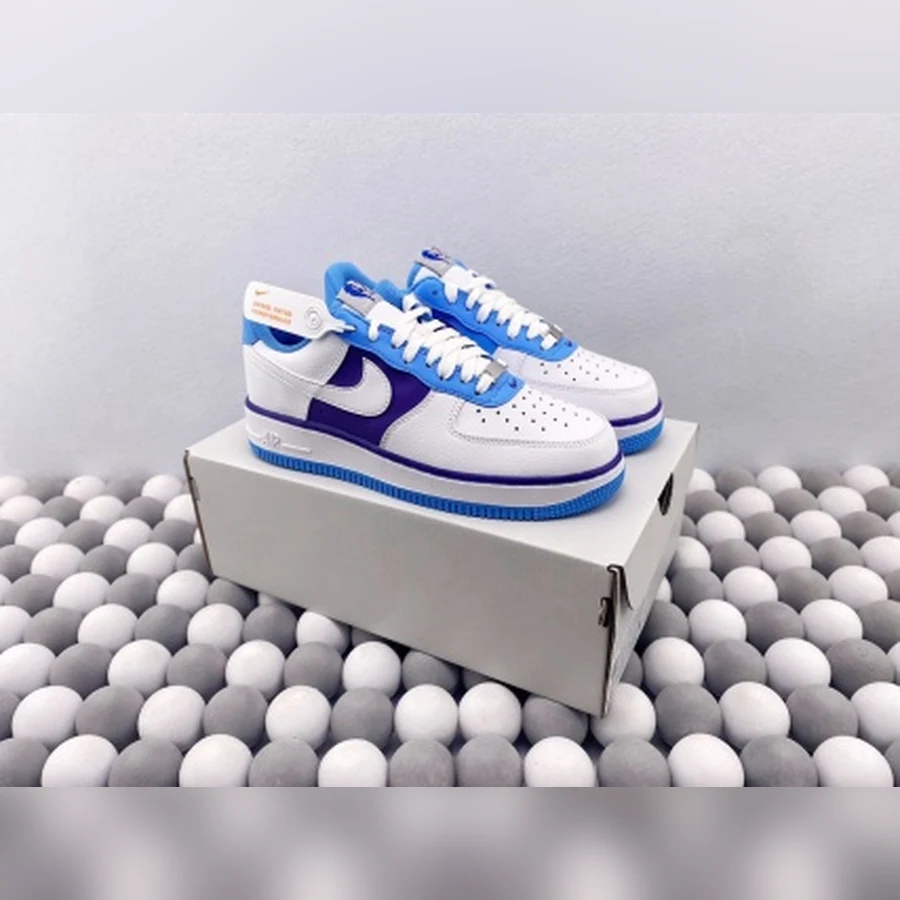 Nike Air Force 1 White Light Blue Purple